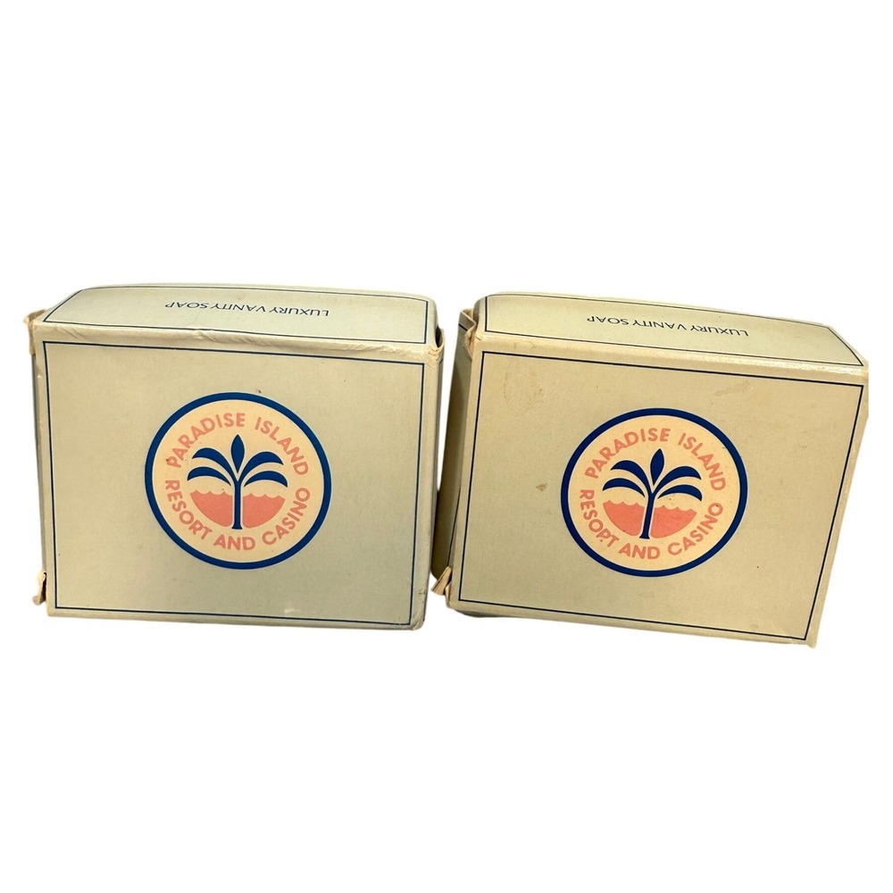 Vintage Paradise Island Resort & Casino Bahamas Vanity Soap 2 Resort Memorabilia
